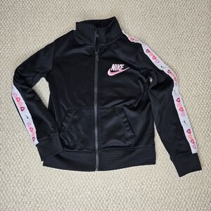 Nike Black Jacket with Pink Logo